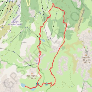 Trace GPS Lacs merlet, itinéraire, parcours