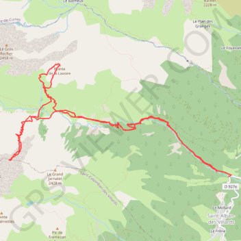Trace GPS Pic de la Lavoire - Vallorin, itinéraire, parcours