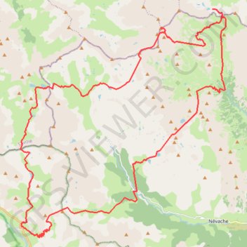 Trace GPS Cerces et Thabor, itinéraire, parcours