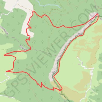 Trace GPS Le pas de Touet - Vercors - Peyrus, itinéraire, parcours