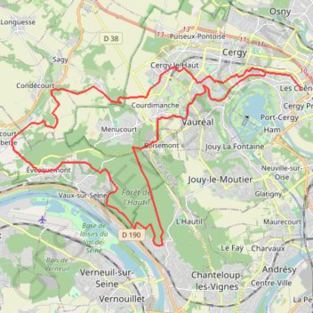 Trace GPS Evequemont, itinéraire, parcours