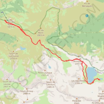 Trace GPS Moulata - Lac Vert, itinéraire, parcours