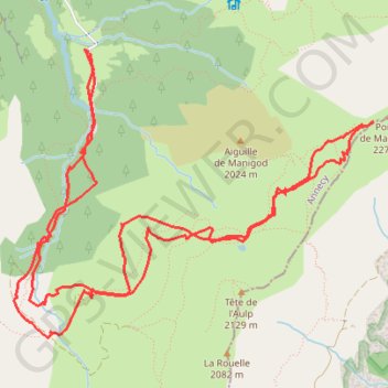 Trace GPS Pointe de la Mandallaz, itinéraire, parcours