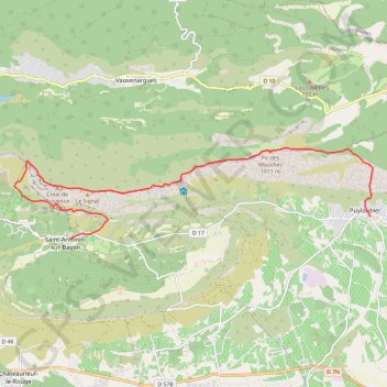 Trace GPS Les Crêtes de Sainte Victoire - Saint Antonin sur Bayon vers Puyloubier, itinéraire, parcours