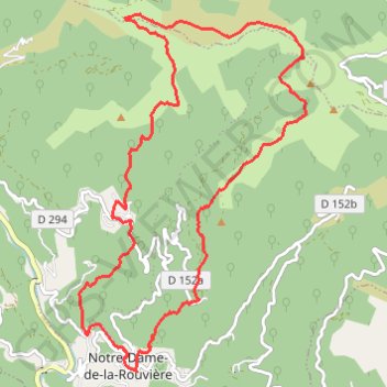 Trace GPS Les crêtes de Borgne par le GR6b (30), itinéraire, parcours