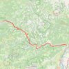 Trace GPS La Dolce Via - La Voulte - Le Cheylard, itinéraire, parcours