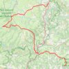 Trace GPS Chemin de Saint Guilhem le Désert - De Aumont-Aubrac à Sainte Enimie (Lozère), itinéraire, parcours