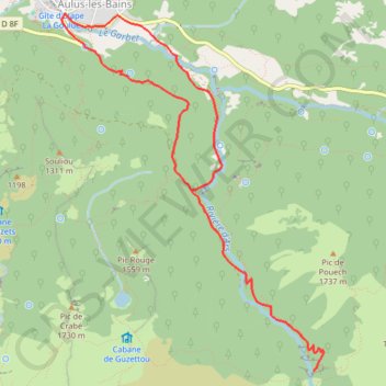 Trace GPS La Cascade d'Ars, itinéraire, parcours