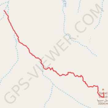 Trace GPS Ascension du Siroua, itinéraire, parcours