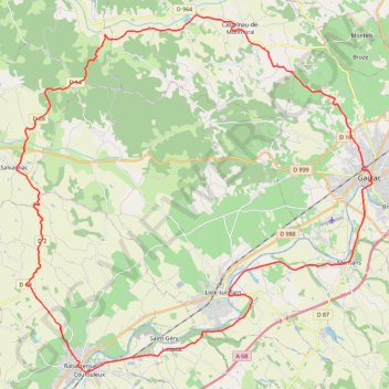 Trace GPS 🚴 Trace du vignoble de Gaillac et Bastides, itinéraire, parcours