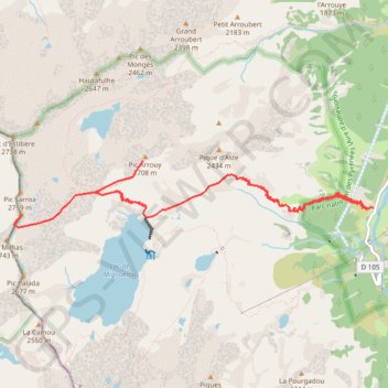 Trace GPS Pic des Tourettes et pic Arrouy depuis le plaa d'Aste, itinéraire, parcours