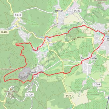 Trace GPS Circuit des Carrières - Obernai, itinéraire, parcours