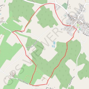 Trace GPS Randonnée autour de Meursac (17), itinéraire, parcours