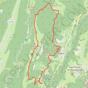 Trace GPS Plateau de la Molière (et du Sornin), itinéraire, parcours
