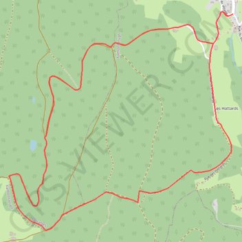 Trace GPS Chemins du Cœur des Vosges - Les Hattards, itinéraire, parcours