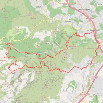 Trace GPS Autour du col du Marseillais, itinéraire, parcours