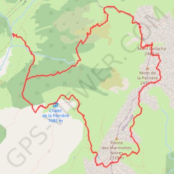 Trace GPS Le Mont Bellacha depuis le Pont des Rouelles, itinéraire, parcours