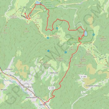 Trace GPS Moosch - Le Markstein - Tour des Lacs des Vosges, itinéraire, parcours