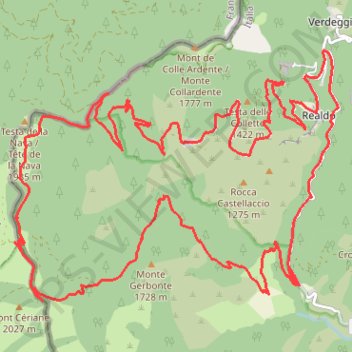 Trace GPS Gerbonte-Creppo, itinéraire, parcours