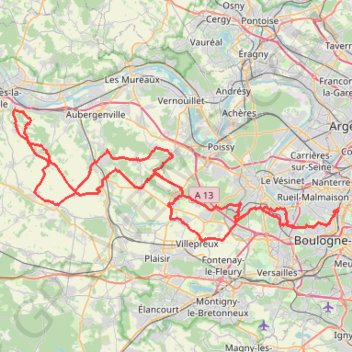 Trace GPS Toboggan suresnois - 130km-16290246, itinéraire, parcours