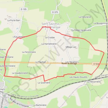 Trace GPS Notre-Dame - Saint-Sauveur la Pommeraye, itinéraire, parcours