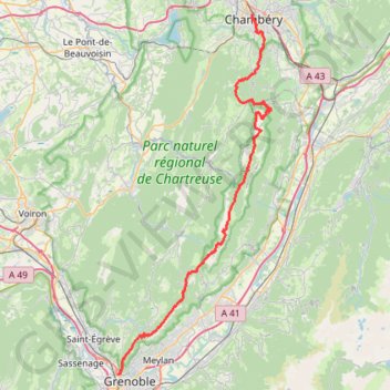 Trace GPS Traversee_Chartreuse, itinéraire, parcours
