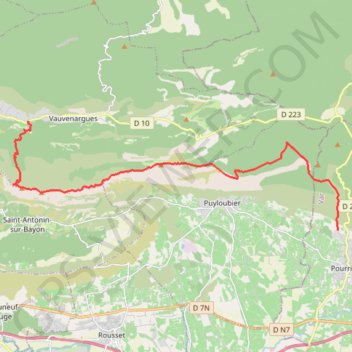 Trace GPS Sainte Victoire, itinéraire, parcours