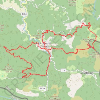 Trace GPS Du Mont Capell au bois de la Ville, itinéraire, parcours