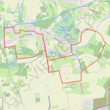 Trace GPS Circuits autour de Wandignies-Hamage, itinéraire, parcours