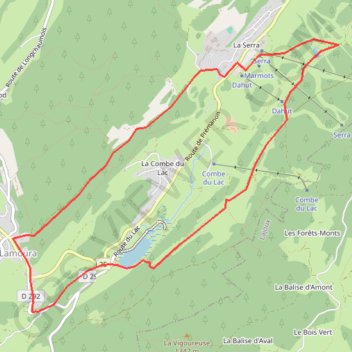 Trace GPS Autour de la combe du lac, itinéraire, parcours