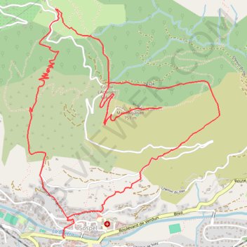 Trace GPS Boucle du Mont-Agaisen, itinéraire, parcours