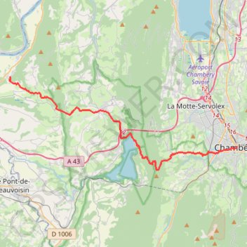 Trace GPS De Chambéry à Champagneux, itinéraire, parcours
