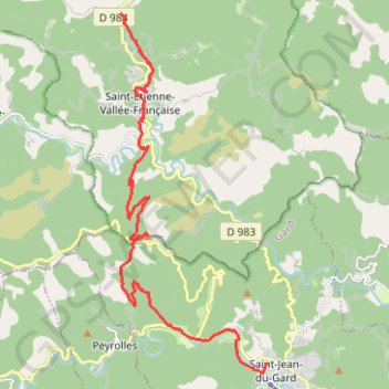 Trace GPS Stevenson - Etape 5, itinéraire, parcours