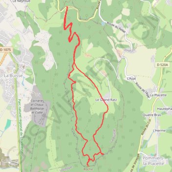 Trace GPS Voie romaine - Grand Ratz, itinéraire, parcours