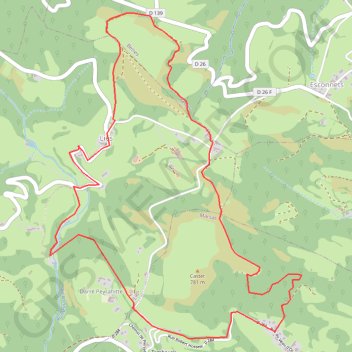Trace GPS Randonnée à Lies - Autour du Castet, itinéraire, parcours