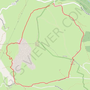Trace GPS Sortie du Tour du Puy de Manse, itinéraire, parcours