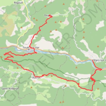 Trace GPS Mont Brune depuis Thiéry, itinéraire, parcours