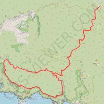 Trace GPS Calanques - Falaises du Devenson, itinéraire, parcours