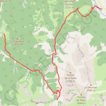Trace GPS Molines en Queyras à montbardon, itinéraire, parcours