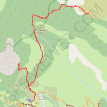 Trace GPS CASTELLANE - Col des Lecques - La Baume, itinéraire, parcours