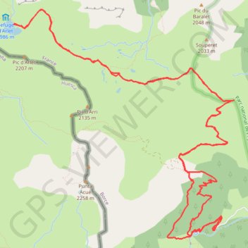 Trace GPS Urdos - Lac d'Arlet depuis centrale électrique d'Estaens, itinéraire, parcours