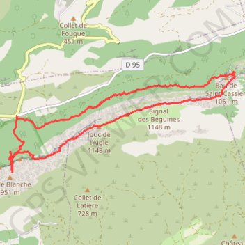 Trace GPS La Sainte Baume - Le Signal Est, itinéraire, parcours