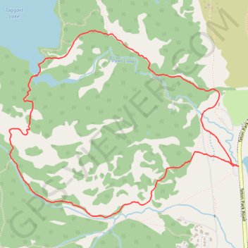 Trace GPS Taggart Lake Loop, itinéraire, parcours