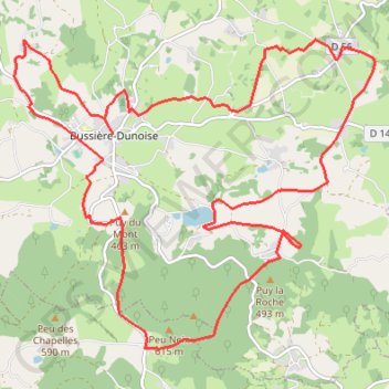 Trace GPS Circuit 27 La Brégère - Espace Trail des Monts de Guéret, itinéraire, parcours