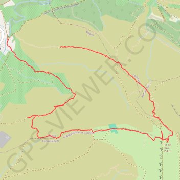 Trace GPS 2017.09.13- - Pic de Brau, itinéraire, parcours
