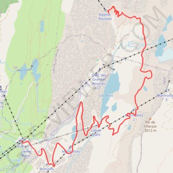 Trace GPS Sous le Pic Blanc, itinéraire, parcours