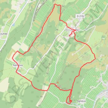 Trace GPS Autour de Bouzeron, itinéraire, parcours