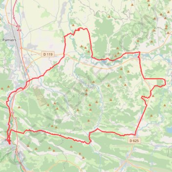 Trace GPS Basse Ariège, itinéraire, parcours