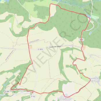Trace GPS La vallée Foulon - Ailles, itinéraire, parcours