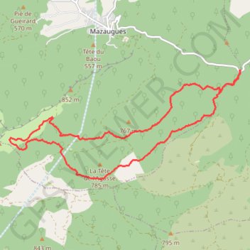Trace GPS Vallon des cerisiers, itinéraire, parcours